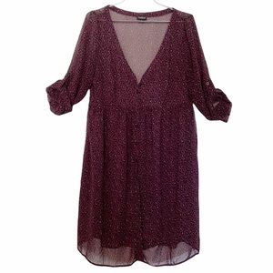 TORRID Sheer Purple Leopard Print Tunic